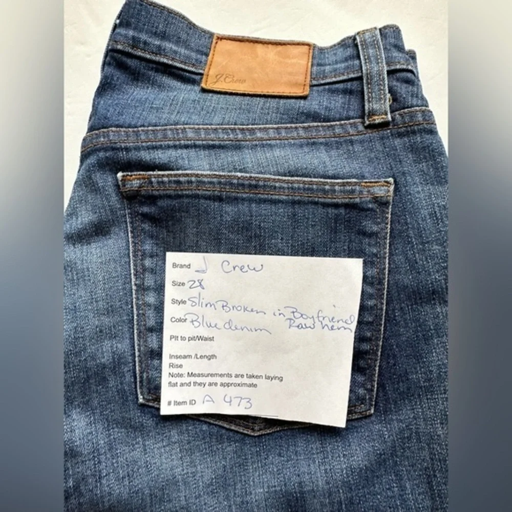 J Crew Slim Broken-in Boyfriend Jeans Size 28 Distressed K8462 Blue Size 28‎